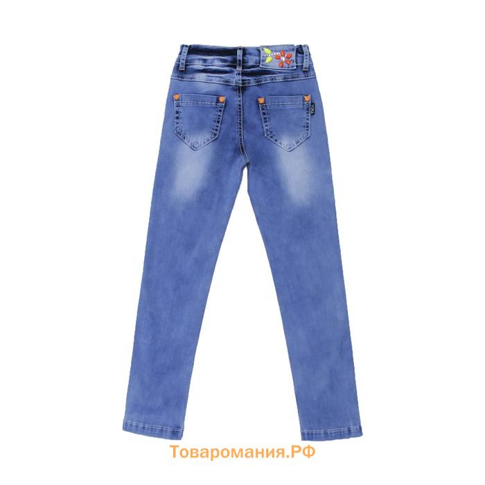 Костюм джинсовый для девочек, рост 110 см, цвет голубой