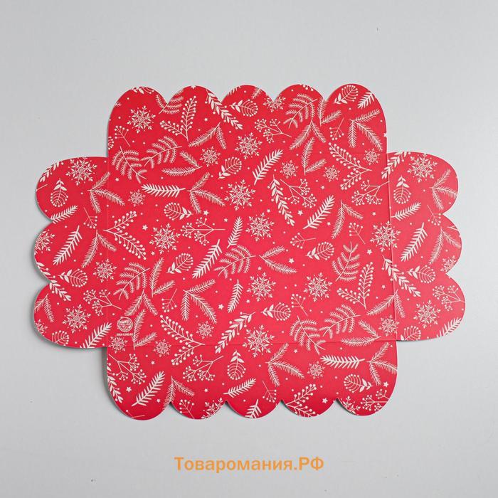 Коробка подарочная с PVC крышкой «Подарок», 20 х 30 х 8 см