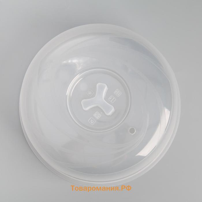 Крышка для СВЧ Plast team Galaxy, d=22 см, прозрачная