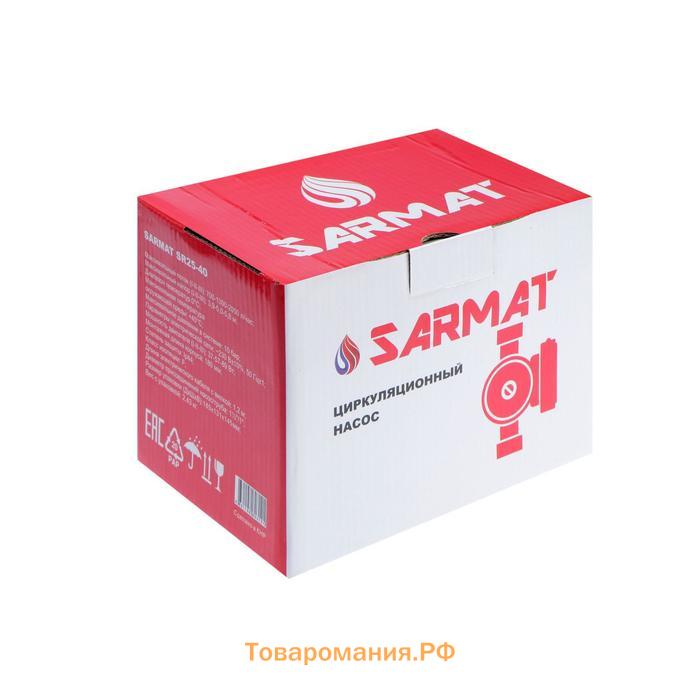 Насос циркуляционный SARMAT SR 25-40, 37/57/89 Вт, напор 4 м, кабель 1.2 м