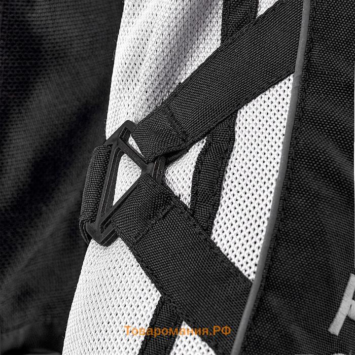 Куртка текстильная мужская REBEL, сетчатая, размер S, чёрная, белая