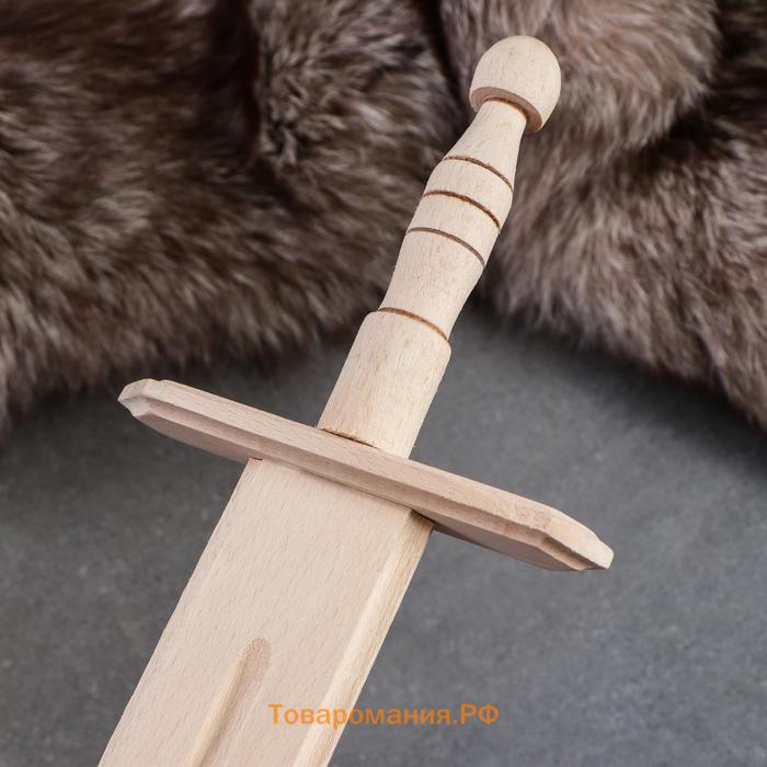 Сувенирное деревянное оружие "Меч", 35 см, массив бука, микс