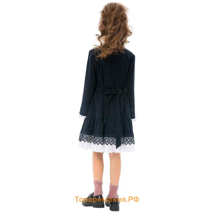 Платье с отделкой для девочек, рост 152