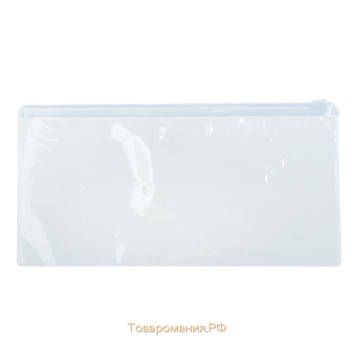 Папка-конверт на ZIP-молнии Calligrata А65 (122 х 240 мм), 100 мкм, прозрачная, МИКС