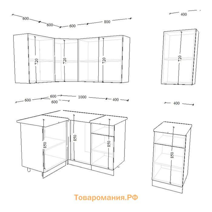 Кухонный гарнитур 29 ЛОФТ 1800х1200, Серый/Рустик натур/Бетон темный/Дуб бунратти