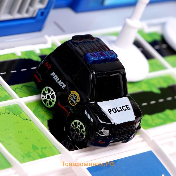 Парковка-трансформер «Полицейский участок», с машинками, свет