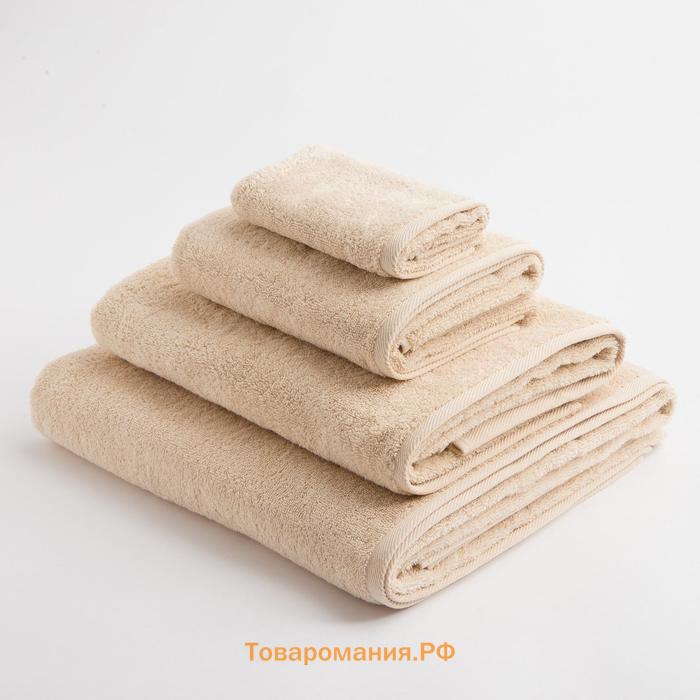 Полотенце махровое  Organic Beige 100х150 см, 100% хлопок, 420гр/м2