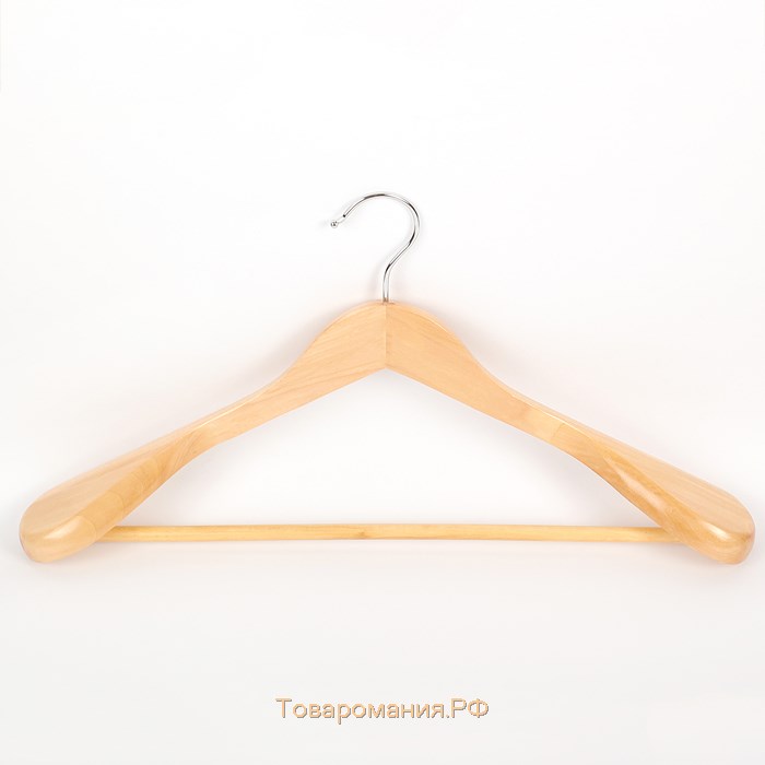 Плечики - вешалка для верхней одежды с перекладиной, размер 48-50, цвет светлое дерево