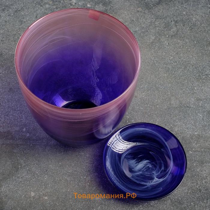 Горшок цветочный с поддоном "Гармония", фиолетовый 2 л