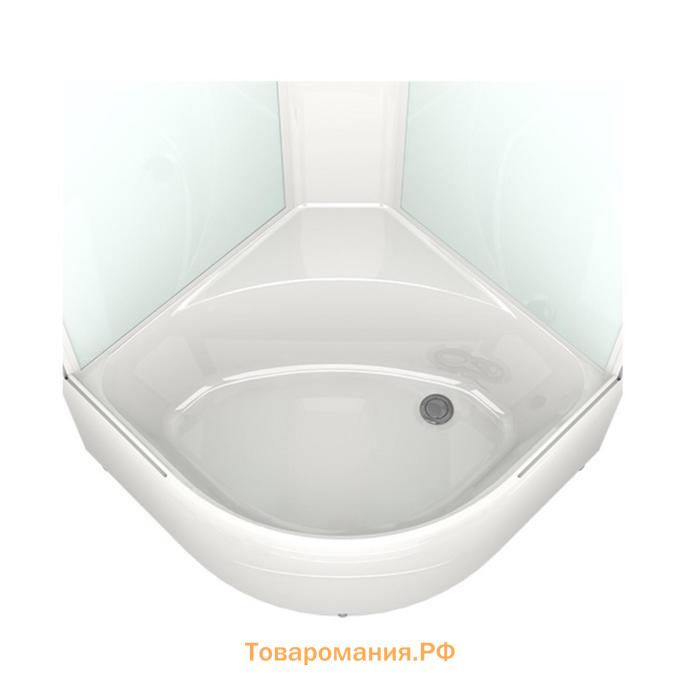 Душ.кабина Domani-Spa Delight Slim 99 high, черные стенки, 90х90х218 см, прозрачная