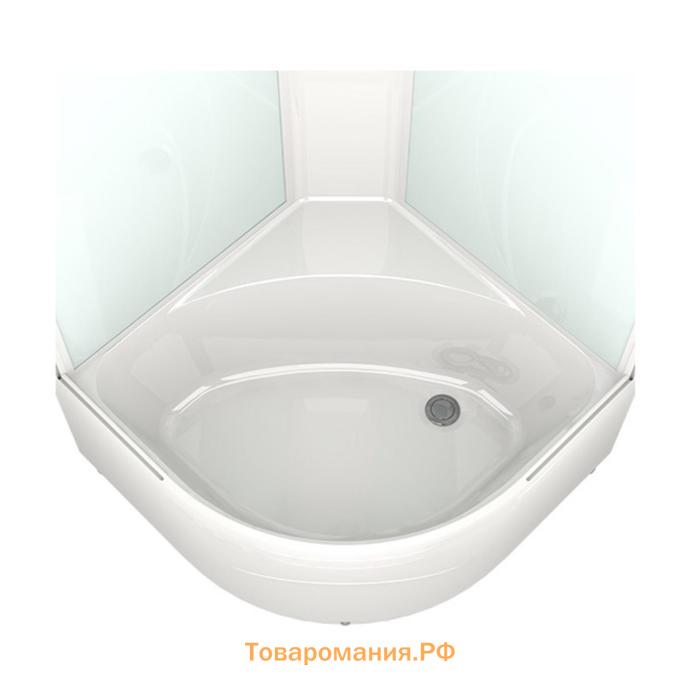 Душ.кабина DOMANI-Spa Delight 99, поддон 45 см, черные стенки, 90х90 см, тонированная