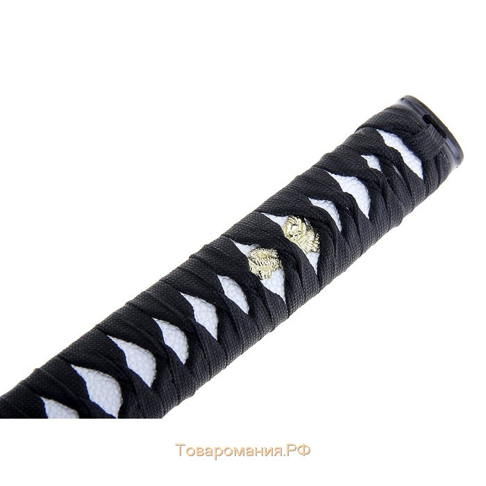 Сувенирное оружие «Катана на подставке», чёрные ножны с иероглифами, 104см