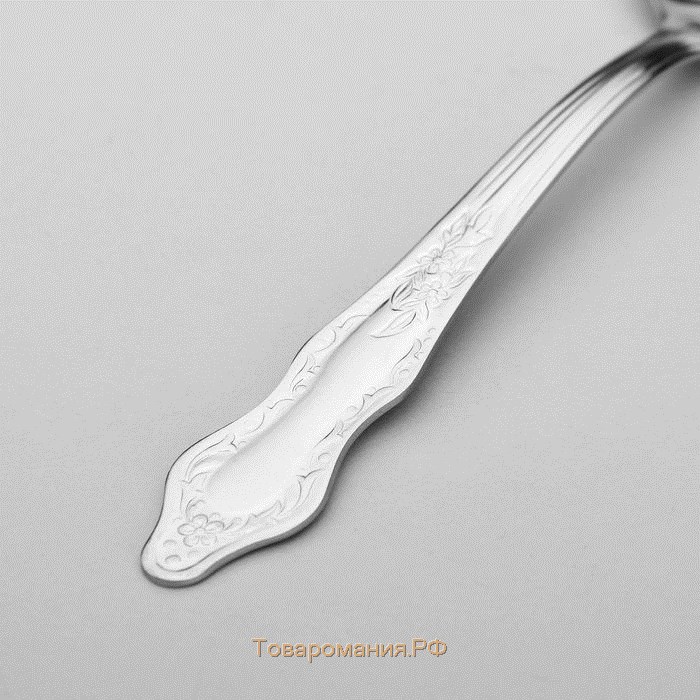 Ложка десертная «Славяна», h=16 см, толщина 1,2 мм, цвет серебряный