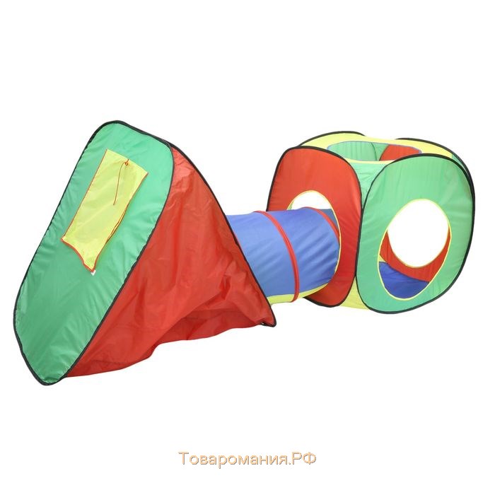 Игровая палатка «Геометрические фигуры» с туннелем: 95×45×45 см, разноцветная