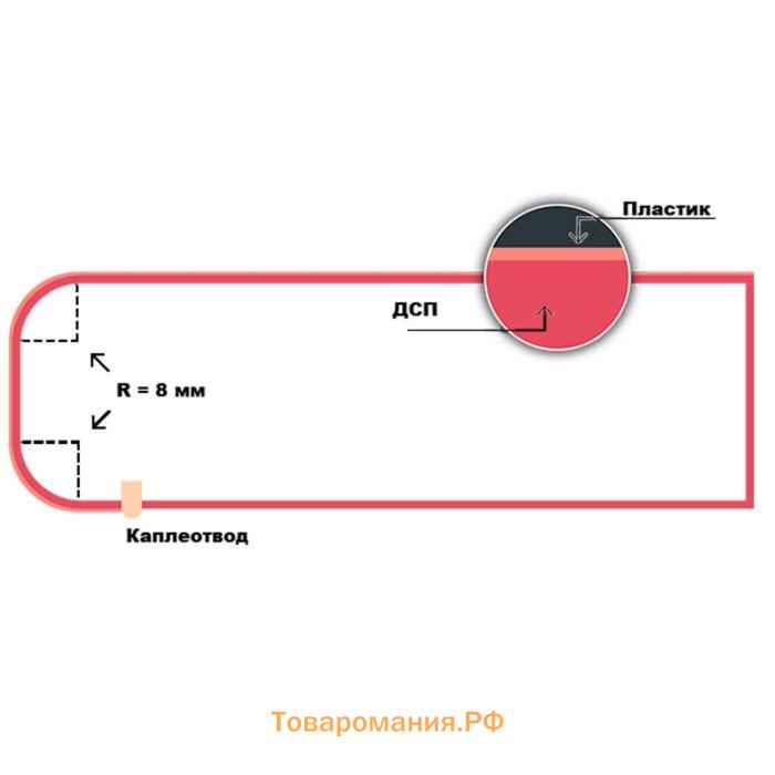 Столешница 600х600 26мм Дуб бунратти