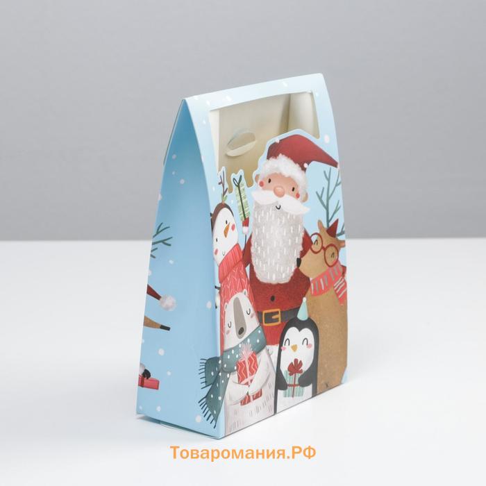 Коробка складная «С новым счастьем», 15 х 7 х 22 см, Новый год