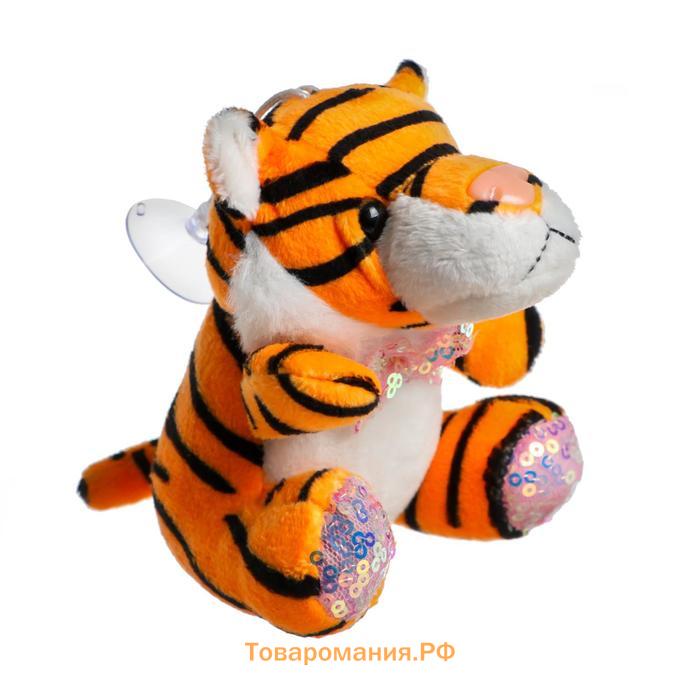 Мягкая игрушка «Тигрёнок с бантиком», на присоске, цвета МИКС