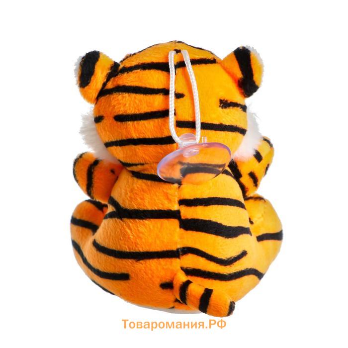 Мягкая игрушка «Тигрёнок с бантиком», на присоске, цвета МИКС