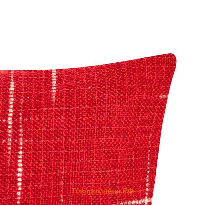 Наволочка декоративная  «Классика», цвет красный, 43*43 см, 100% п/э