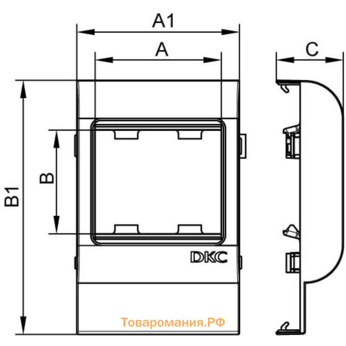 Рамка установочная DKC PDA-45N, 80 мм, под 45х45 мм, 2 модуля, для Mosaic, 00513