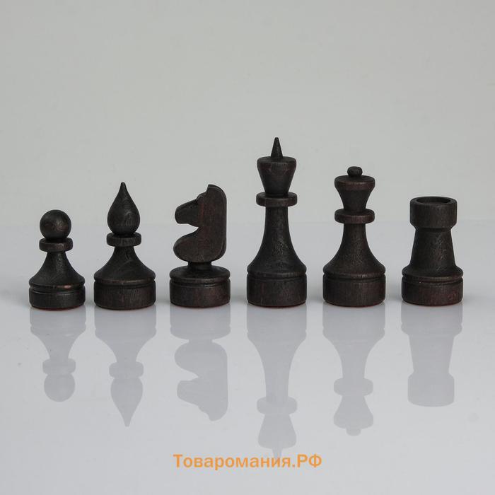Шахматные фигуры из из массива букаа, с бархатной подкладкой король h=7.5 см, пешка h=4.3 см