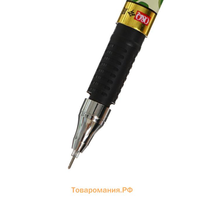 Ручка гелевая 0.5 мм, стержень чёрный, корпус с рисунком "Миллитари" (штрихкод на штуке)