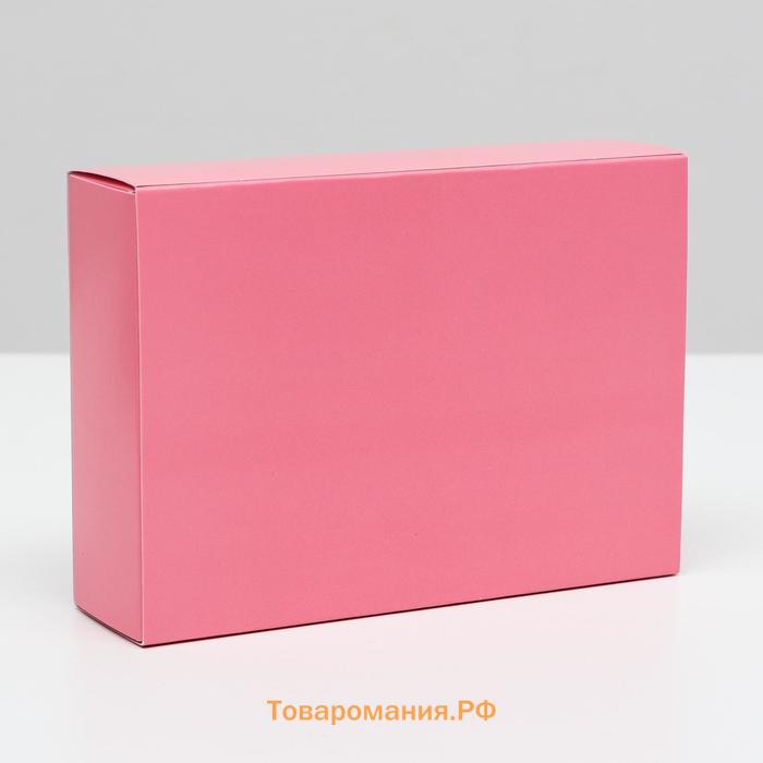 Коробка для конфет 6 шт, розовая, 13,7 х 9,85 х 3,86 см