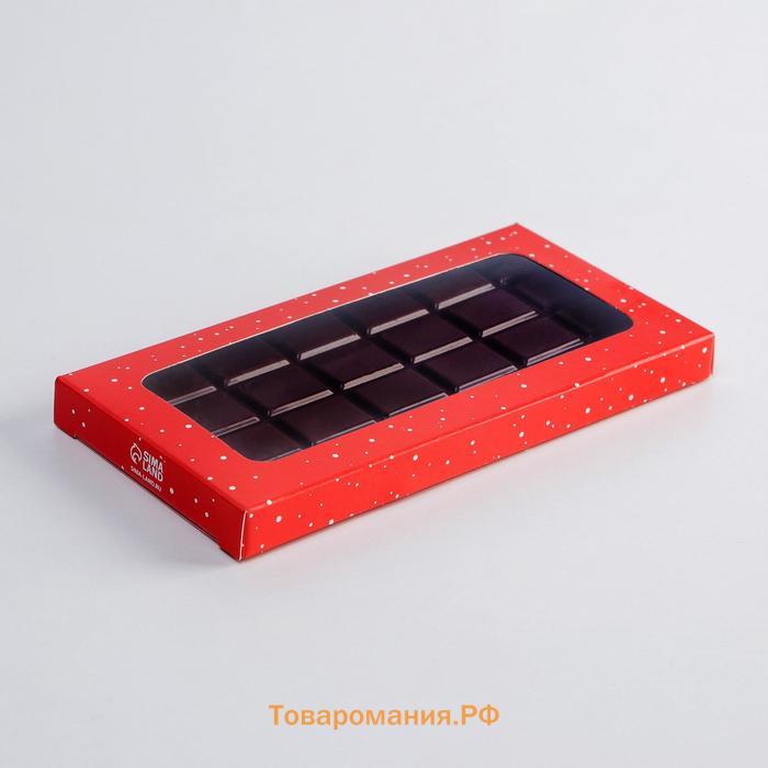 Коробка для шоколада «С новым годом», с окном, 17 х 8.5 х 1.5 см