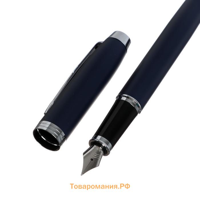 Ручка перьевая Parker IM Core F321 Matte Blue CT F, корпус из нержавеющей стали, синие чернила