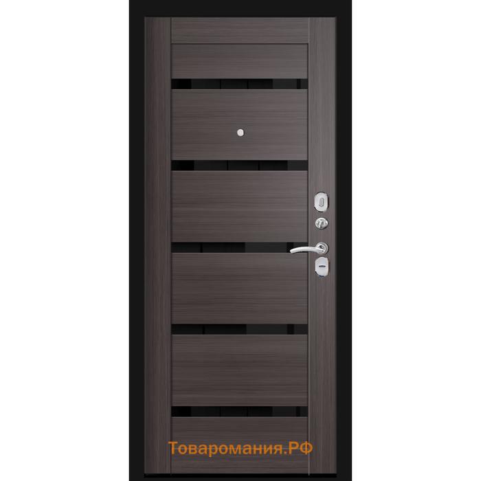 Входная дверь «Хит 7 Nova», 960 × 2050 мм, левая, цвет чёрный шёлк / венге