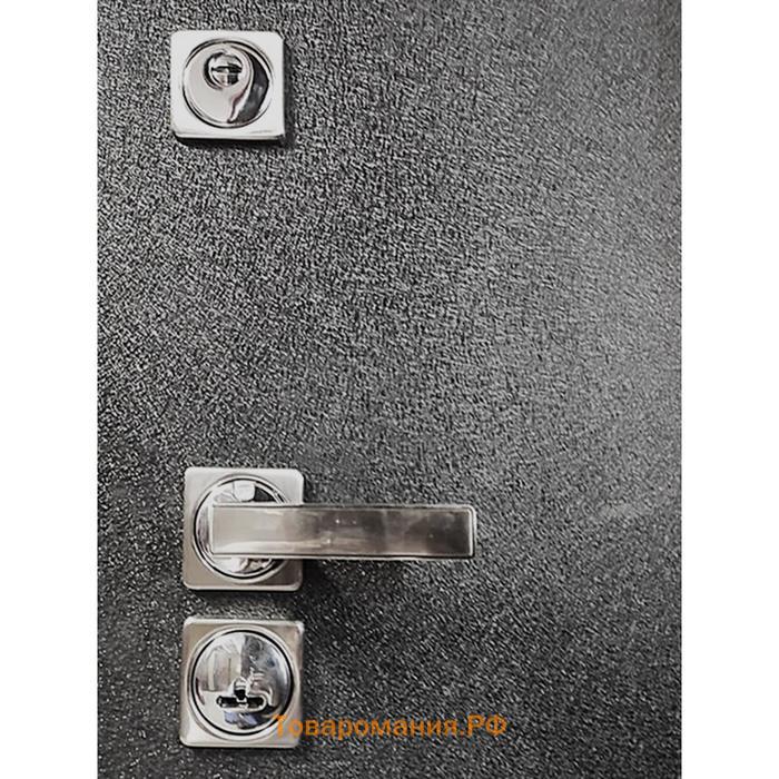 Входная дверь ARGUS «ДА96 Крейзи», 870 × 2060 мм, правая, цвет чёрный шёлк / софт милк