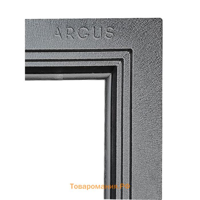 Входная дверь ARGUS «ДА96 Крейзи», 870 × 2060 мм, правая, цвет чёрный шёлк / софт милк
