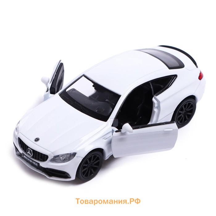 Машина металлическая MERCEDES-AMG C63 S COUPE, 1:32, открываются двери, инерция, цвет белый