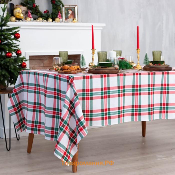 Новый год. Скатерть "" Нoliday decoration 149х250см, 100%хл, репс 210 г/м2