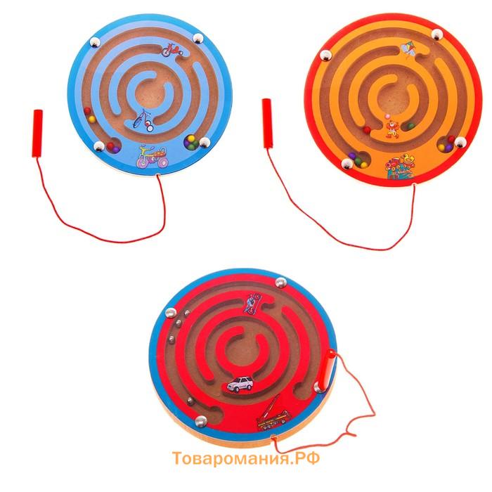 Лабиринт магнитный малый «Волчок» цвета МИКС