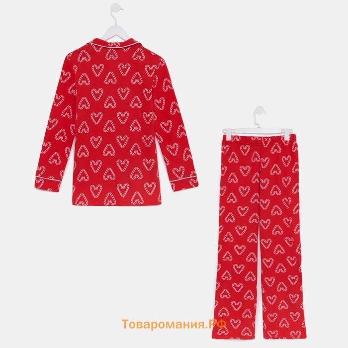 Новый год. Пижама женская (рубашка и брюки) KAFTAN "Love" размер 40-42