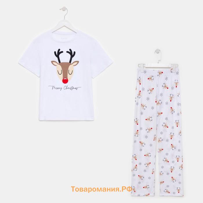 Пижама женская (футболка и брюки) KAFTAN "Deers" размер 52-54