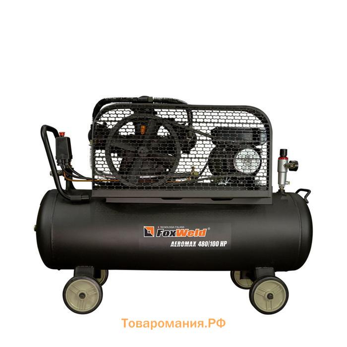 Компрессор маслянный ременной FoxWeld AEROMAX 480/100HP, 230 В, 2.2 кВт, 480 л/мин, 10 бар