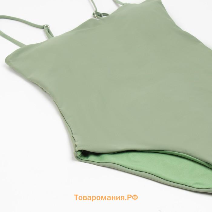 Купальник женский слитный Basic MINAKU цвет зелёный, размер 42