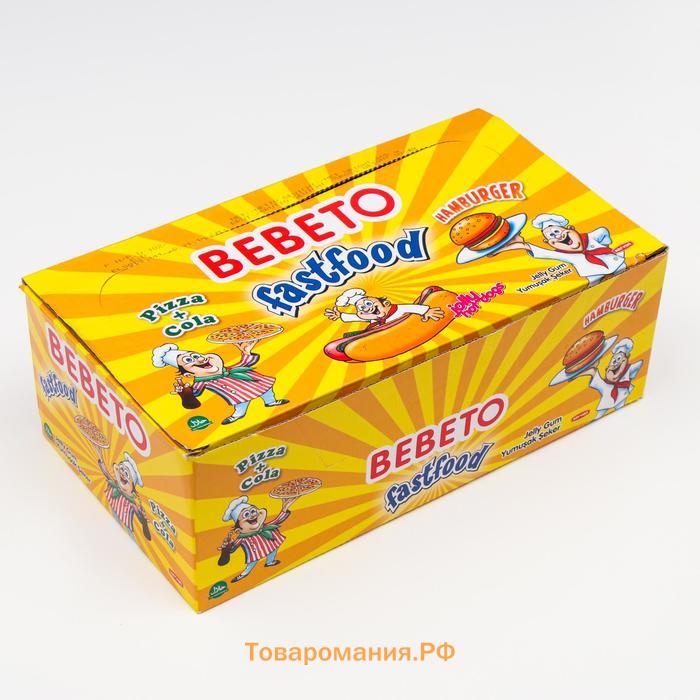 Жевательный мармелад BEBETO FAST FOOD, 3 вкуса, ассорти, 25 г