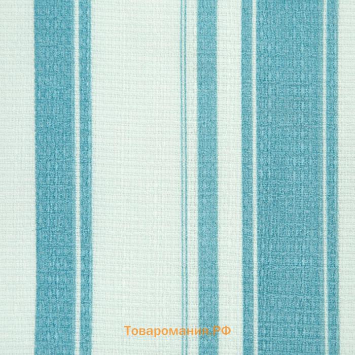 Полотенце «Полосы», голубой 25х50 см, 100% хл., вафельное полотно 160 г/м2