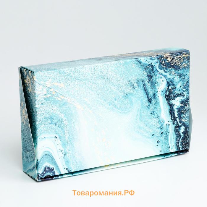 Коробка складная с окном "Мрамор", 20 х 12 х 4 см