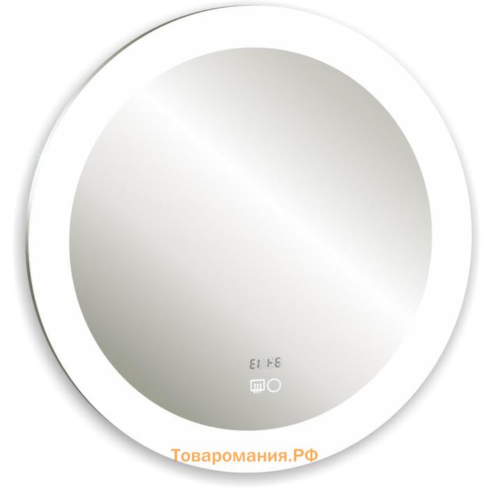 Зеркало с Doratiz LED подсветкой «Миа», 770х770 мм, подогрев, часы, сенсорный выключатель, диммер