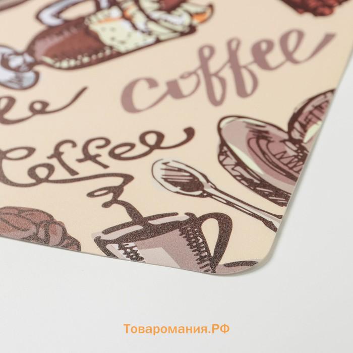 Салфетка сервировочная на стол Coffee, 43×28 см, бежевая