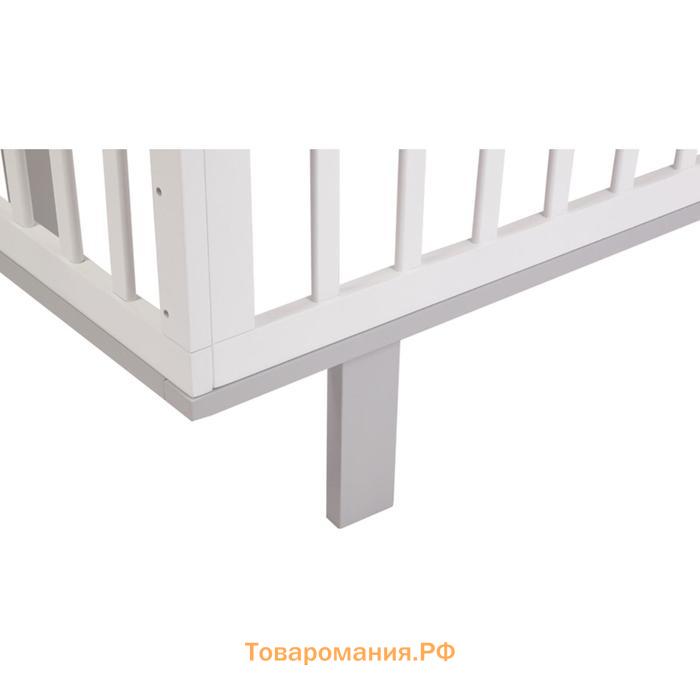 Кроватка детская Polini kids Simple 340, цвет белый-серый