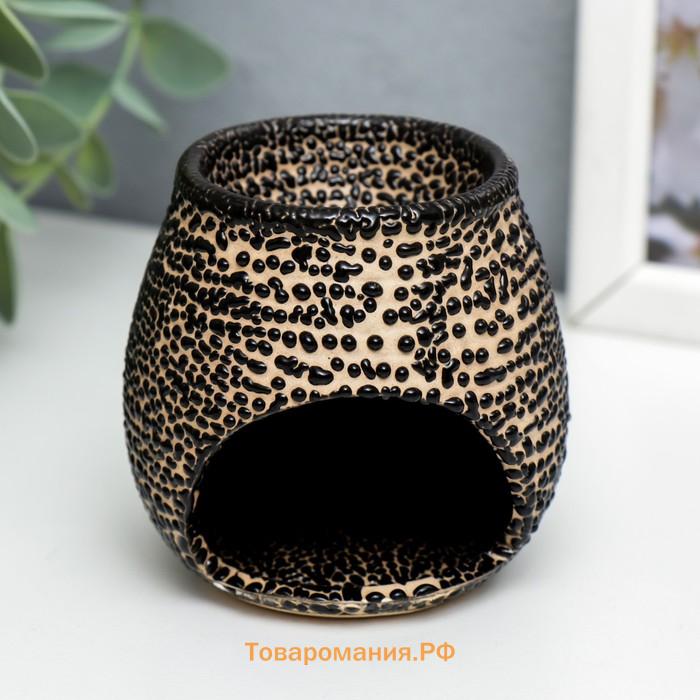 Аромалампа для эфирных масел «Ребристый шар», керамика, 7×7×7.5 см, МИКС