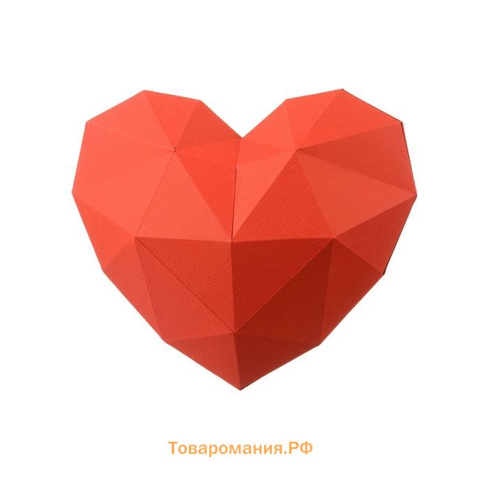 Бумажный конструктор "Сердце" красный 20х10х22см