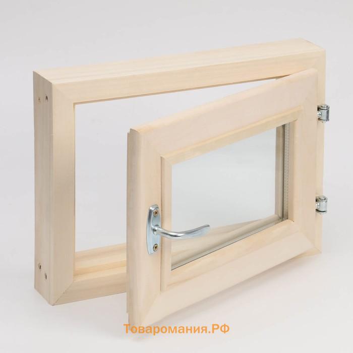 Окно - форточка 30х40 см прозрачный стеклопакет ЛИПА