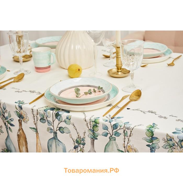 Скатерть "" Flower mood 146х250см, 100% хл, репс 210 г/м2