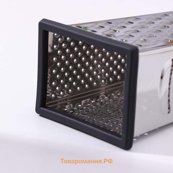 Тёрка Magistro Gate, 4 грани, 10,5×8,5×24,5 см, цвет чёрный